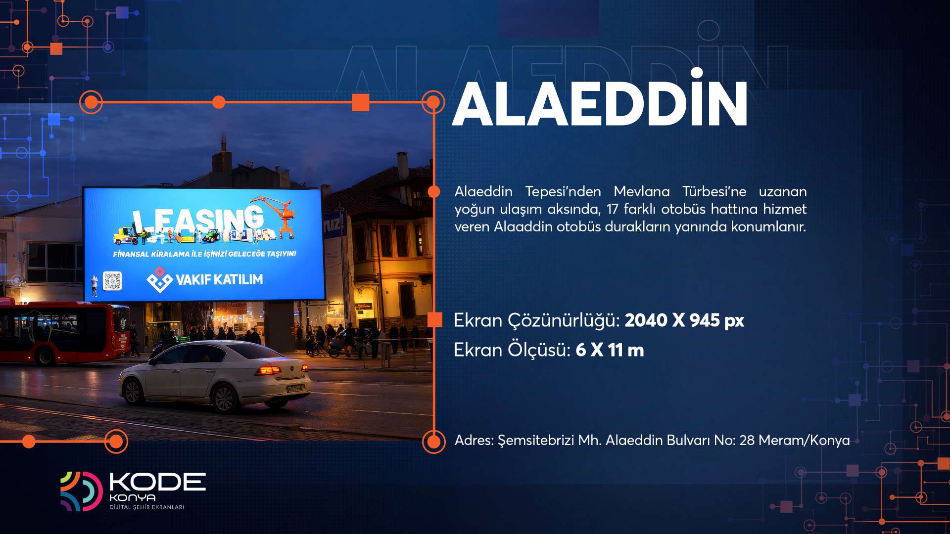 KODE Konya Alaeddin LED Ekran advertising view 2