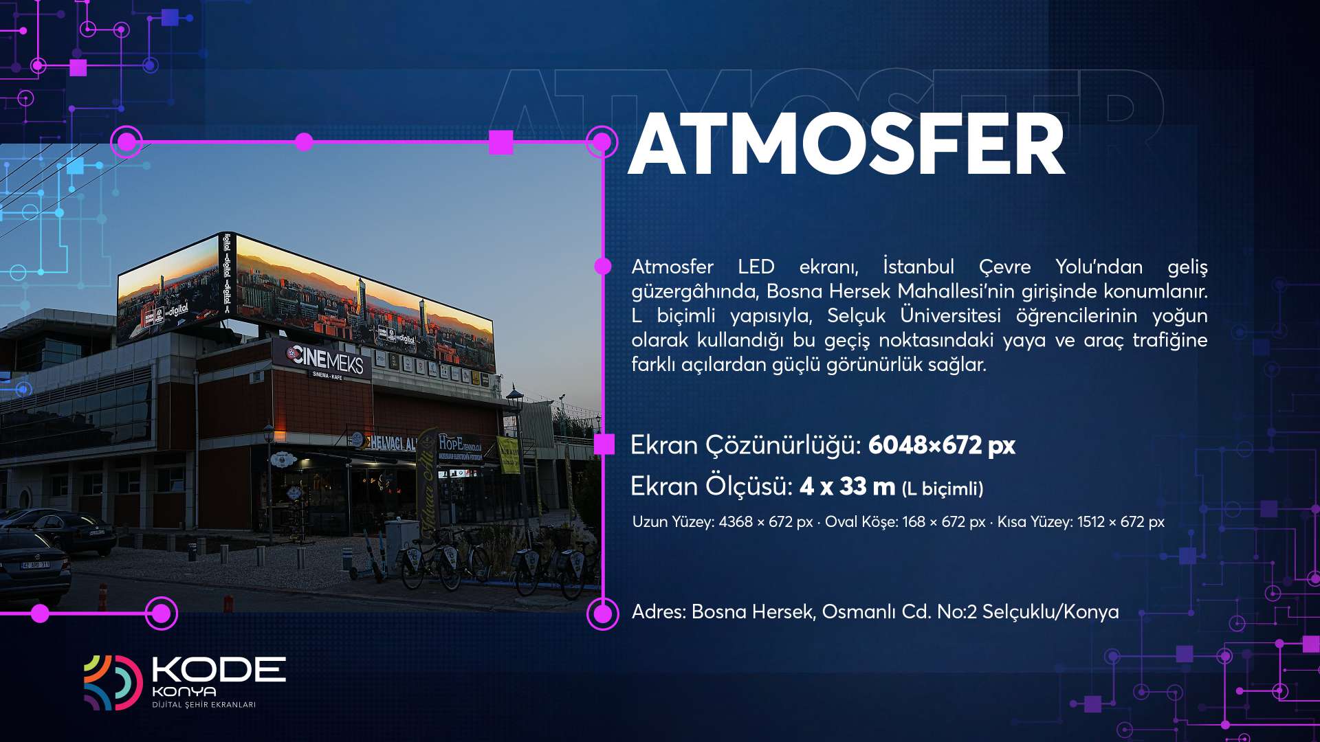 KODE Konya Atmosfer LED Ekran advertising view 2